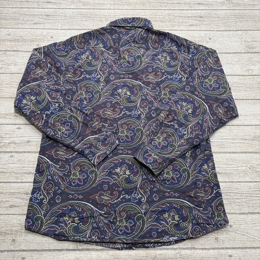 Cremieux Premium Shirt Mens XL Multicolor Paisley Cotton Button Down Long Sleeve - Picture 2 of 4